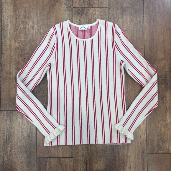 The Upside Alpine Chrissy Knit Sweater Women's Small Red Striped Organic Cotton - Picture 3 of 9